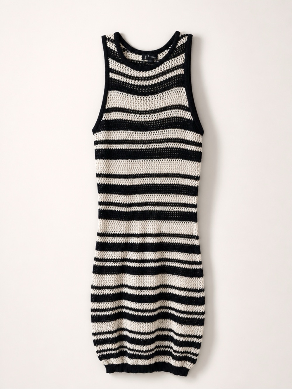 art class Black and White Striped Knit Swim Coverup